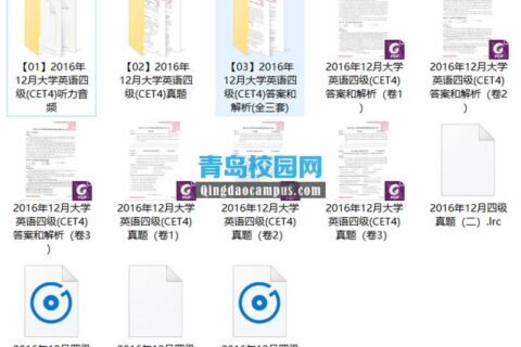2016年12月大学英语四级(CET4)真题和解析下载
