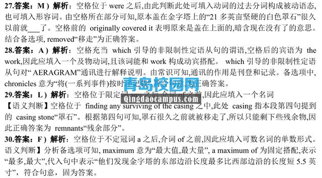 2018年6月大学英语六级真题(CET6)答案和解析下载