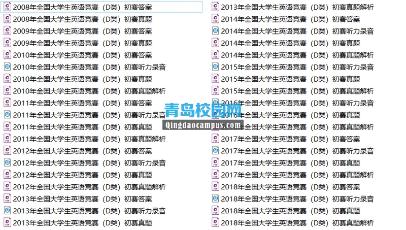 全国大学生英语竞赛D类初赛真题答案